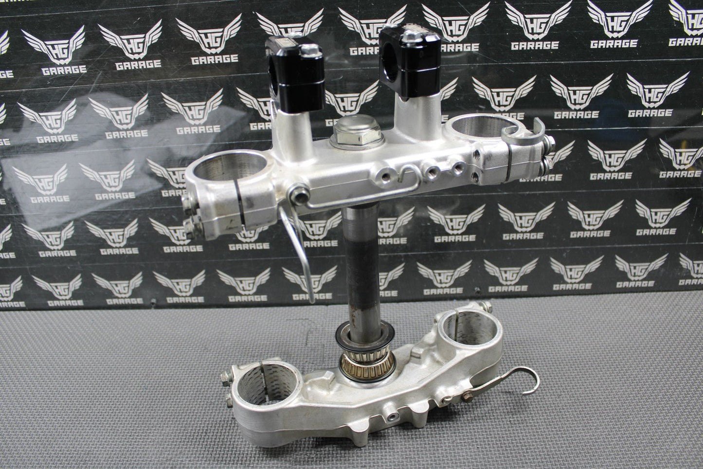 2003 KAWASAKI KLX400SR OEM FRONT FORK LOWER UPPER TRIPLE TREE STEM FAT BAR CLAMP - hggarage
