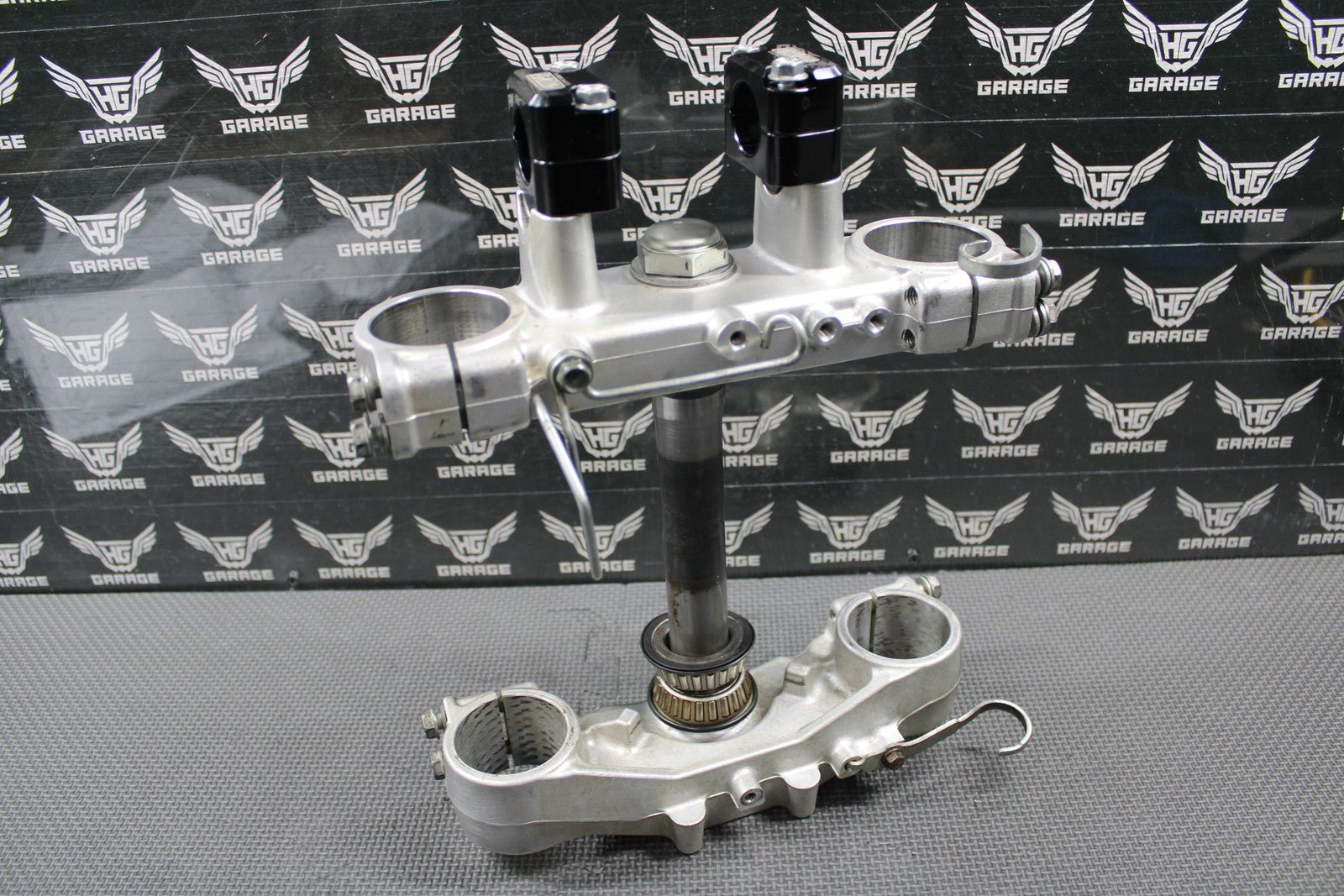 2003 KAWASAKI KLX400SR OEM FRONT FORK LOWER UPPER TRIPLE TREE STEM FAT BAR CLAMP - hggarage