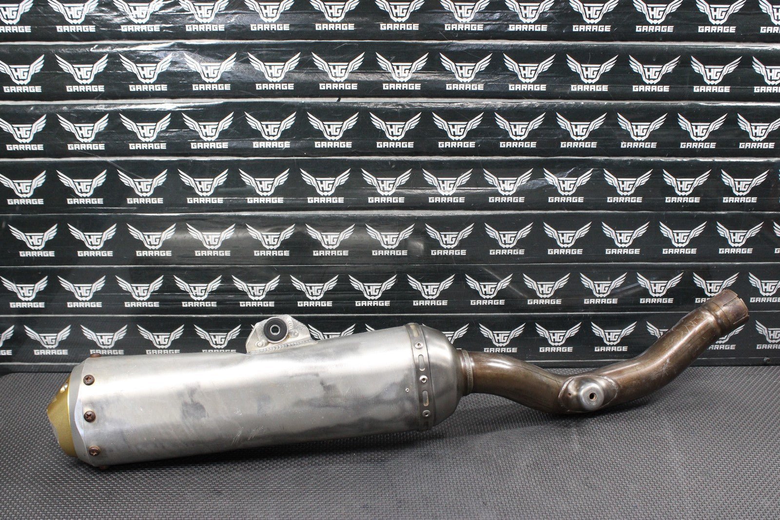 2006 YAMAHA YZ450F OEM MUFFLER EXHAUST SILENCER SLIP ON PIPE PRO MOTO BILLET CAP - hggarage