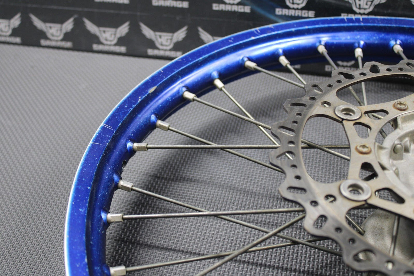 2020 YAMAHA 14 - 22 YZ250F YZ450F OEM BLUE EXCEL FRONT WHEEL RIM HUB ROTOR GOOD - hggarage