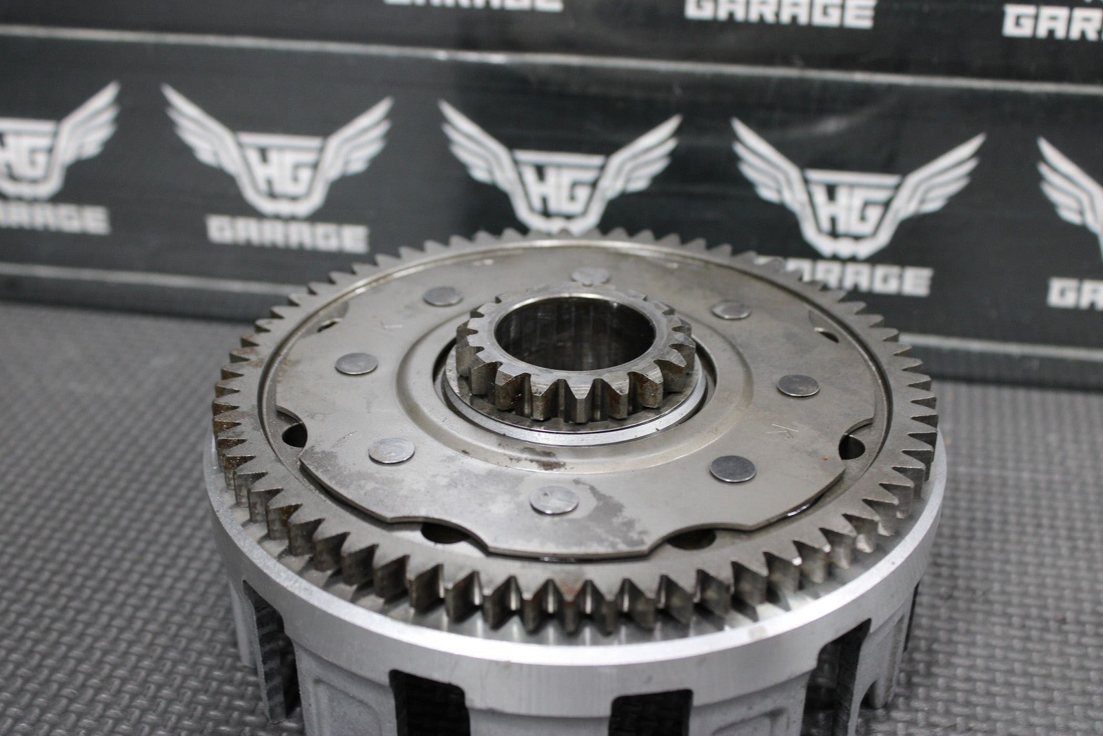 2014 KAWASAKI 10 - 14 KX250F OEM COMPLETE CLUTCH BASKET HUB PRESSURE PLATE - hggarage