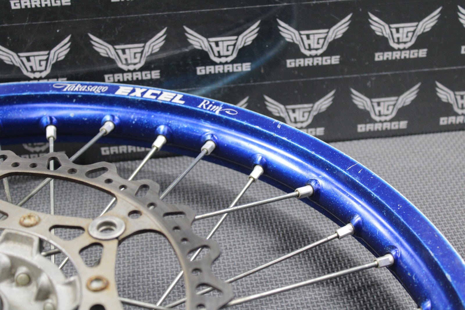 2020 YAMAHA 14 - 22 YZ250F YZ450F OEM BLUE EXCEL FRONT WHEEL RIM HUB ROTOR GOOD - hggarage