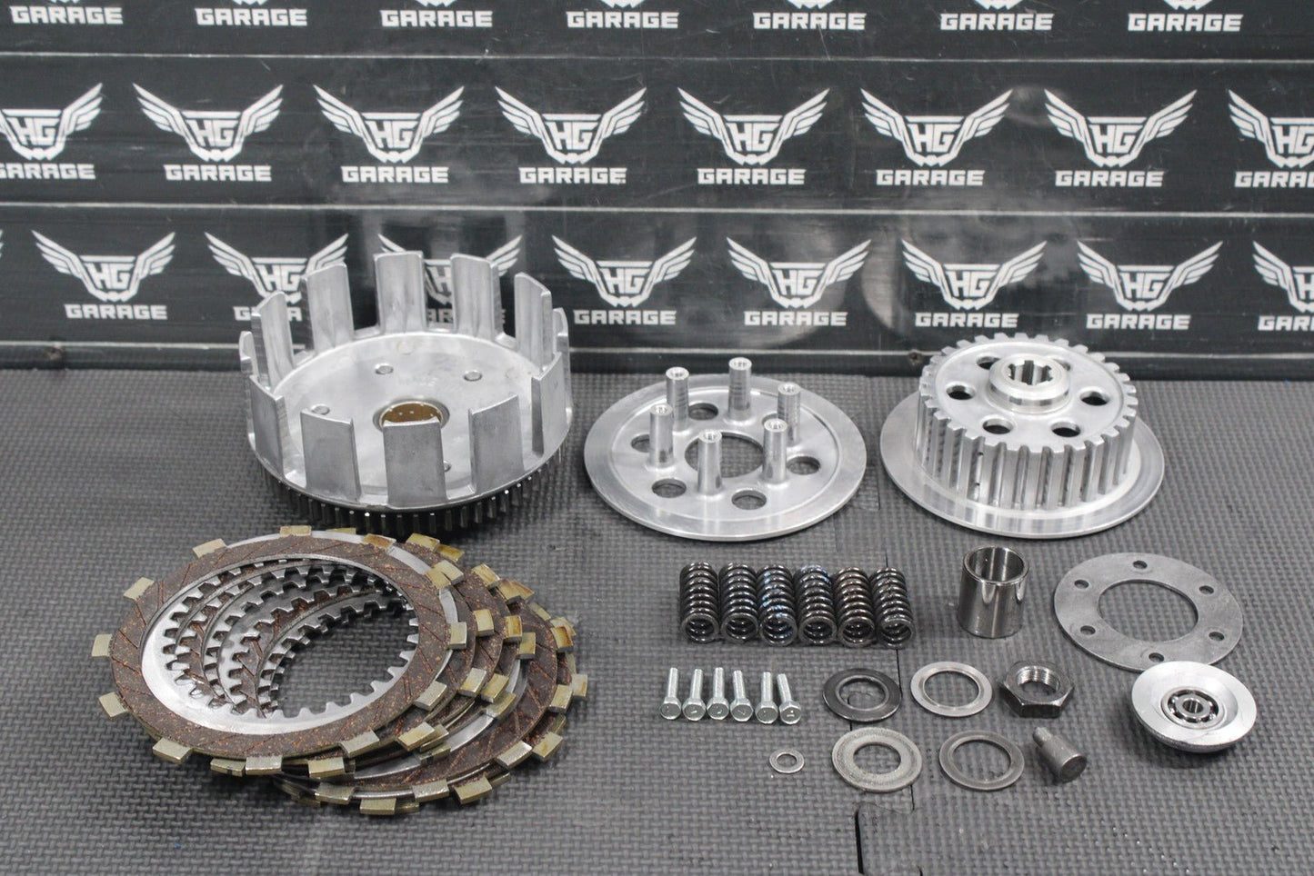 1986 Kawasaki KDX200 OEM Complete Clutch W Plates Basket Hub - hggarage