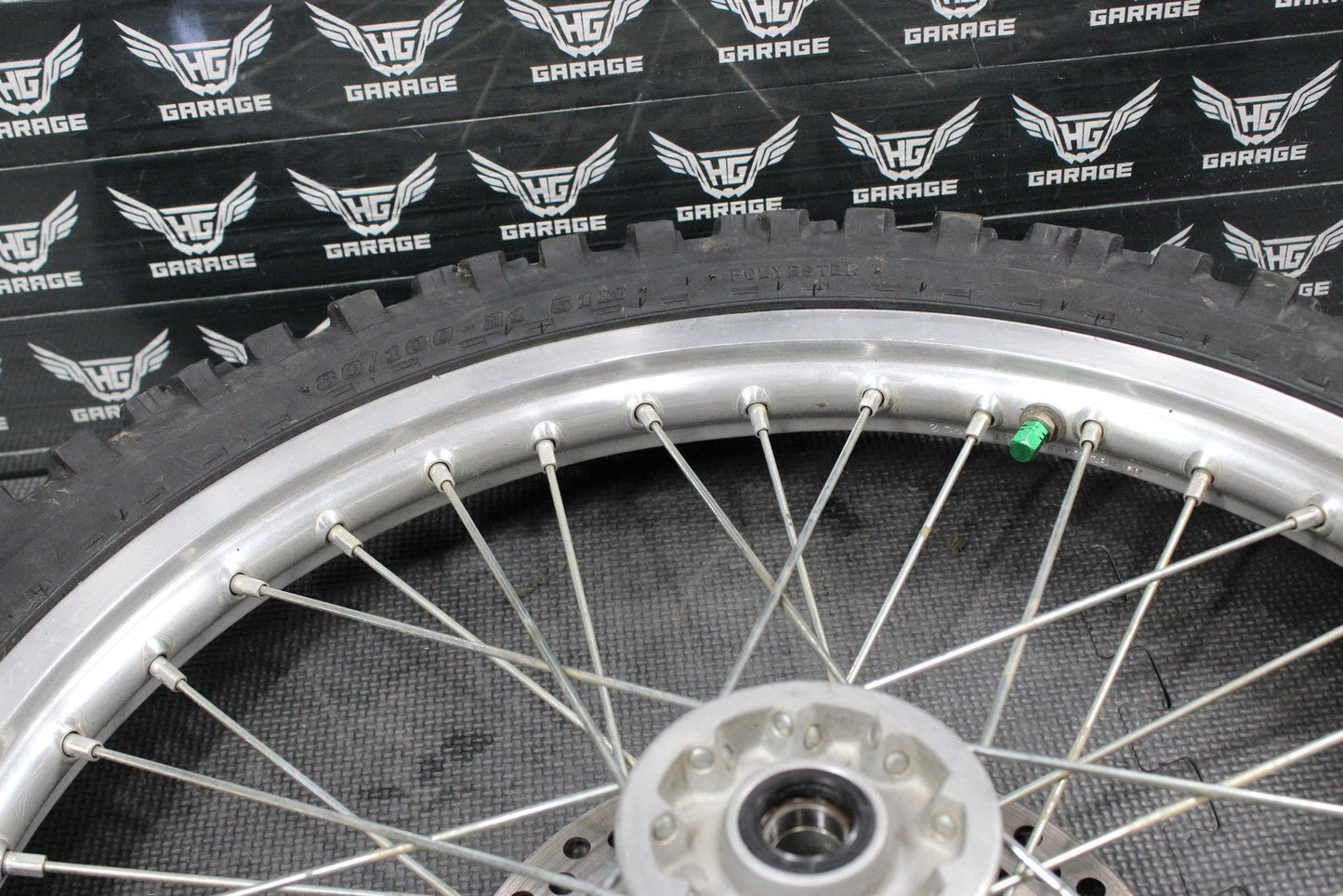 2002 HONDA 02 - 03 CR250R OEM FRONT WHEEL RIM HUB SPOKES ASSEMLBY 44650 - KZ3 - J40 - hggarage