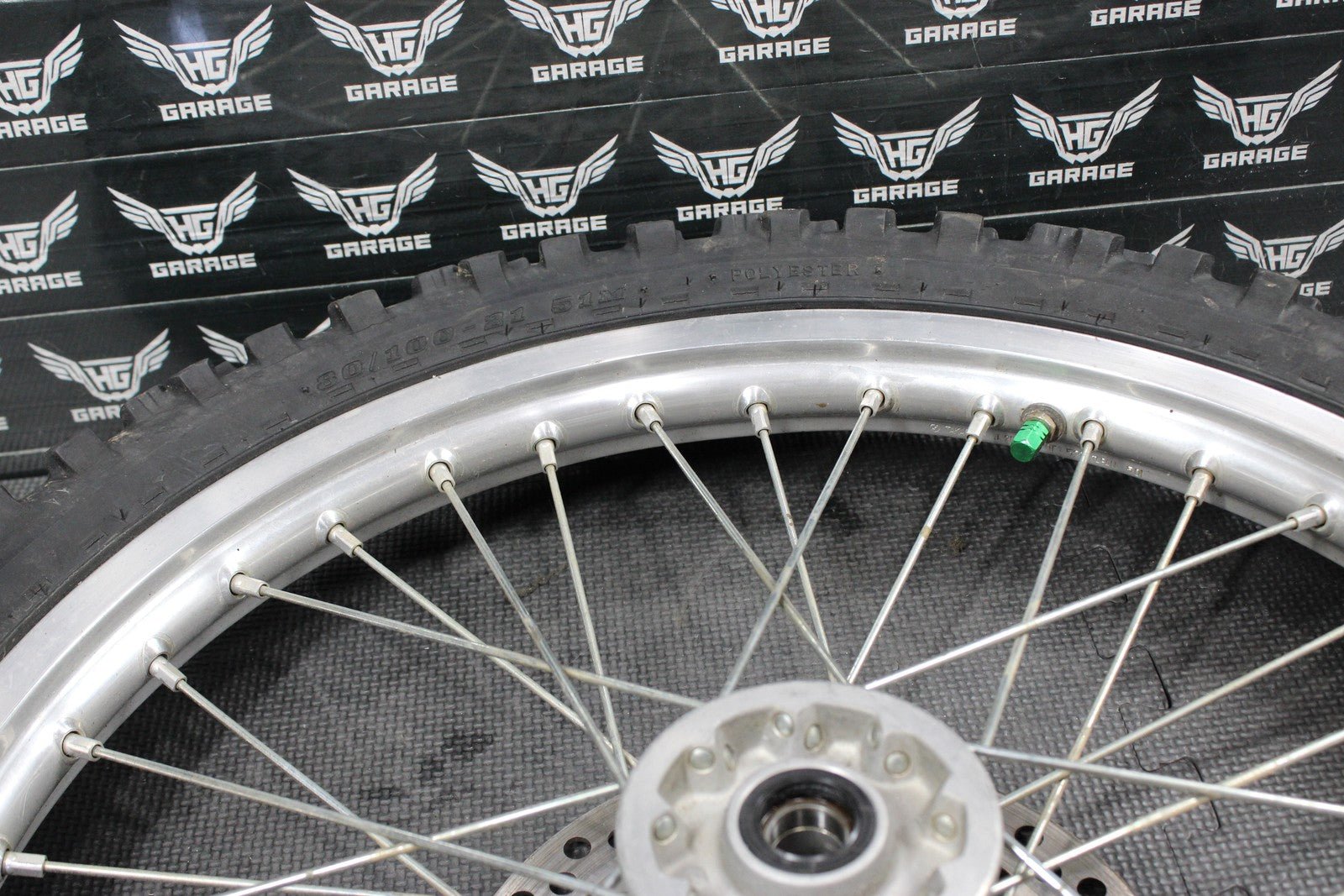 2002 HONDA 02 - 03 CR250R OEM FRONT WHEEL RIM HUB SPOKES ASSEMLBY 44650 - KZ3 - J40 - hggarage
