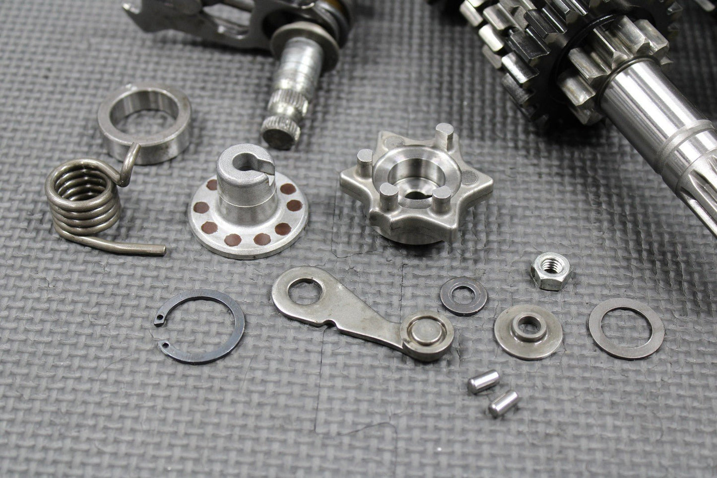2009 KAWASAKI KLX250SF OEM TRANSMISSION TRANS GEARBOX GEARS SHIFT FORKS NICE! - hggarage