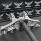 1987 YAMAHA TW200 OEM FRONT FORKS LOWER UPPER TRIPLE TREE STEM CLAMP ASSEMBLY - hggarage