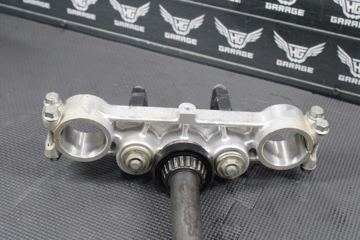 1986 KAWASAKI KDX200 OEM FRONT FORKS LOWER UPPER TRIPLE TREE STEM CLAMP SET - hggarage