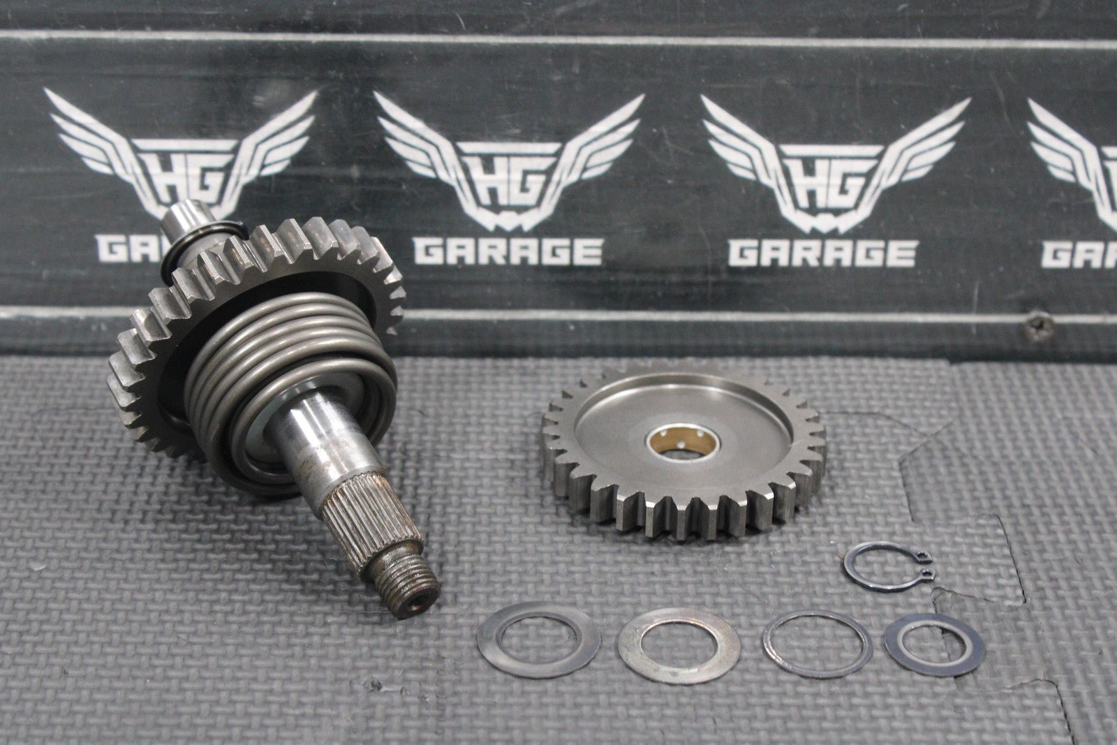 1986 86 - 88 KAWASAKI KDX200 OEM KICKSTART KICK START SHAFT W IDLER GEAR GOOD! - hggarage
