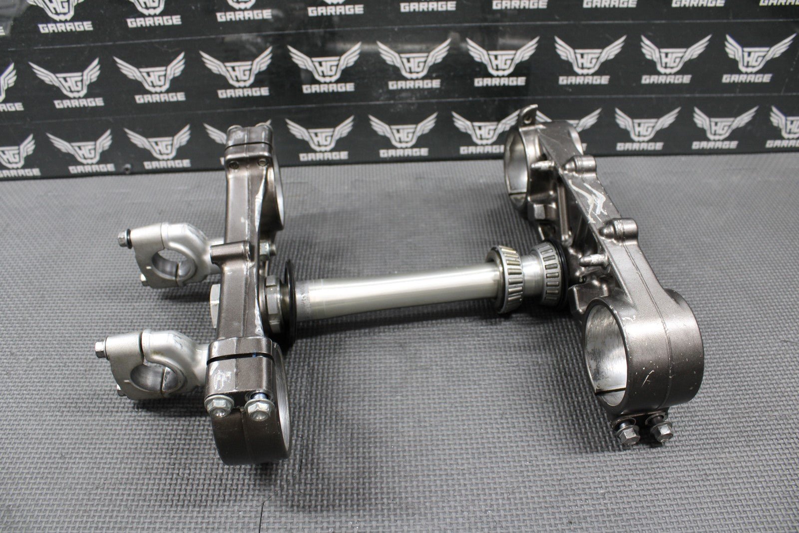 2010 2011 YAMAHA YZ250F OEM FRONT FORKS LOWER UPPER TRIPLE TREE STEM BAR CLAMP - hggarage