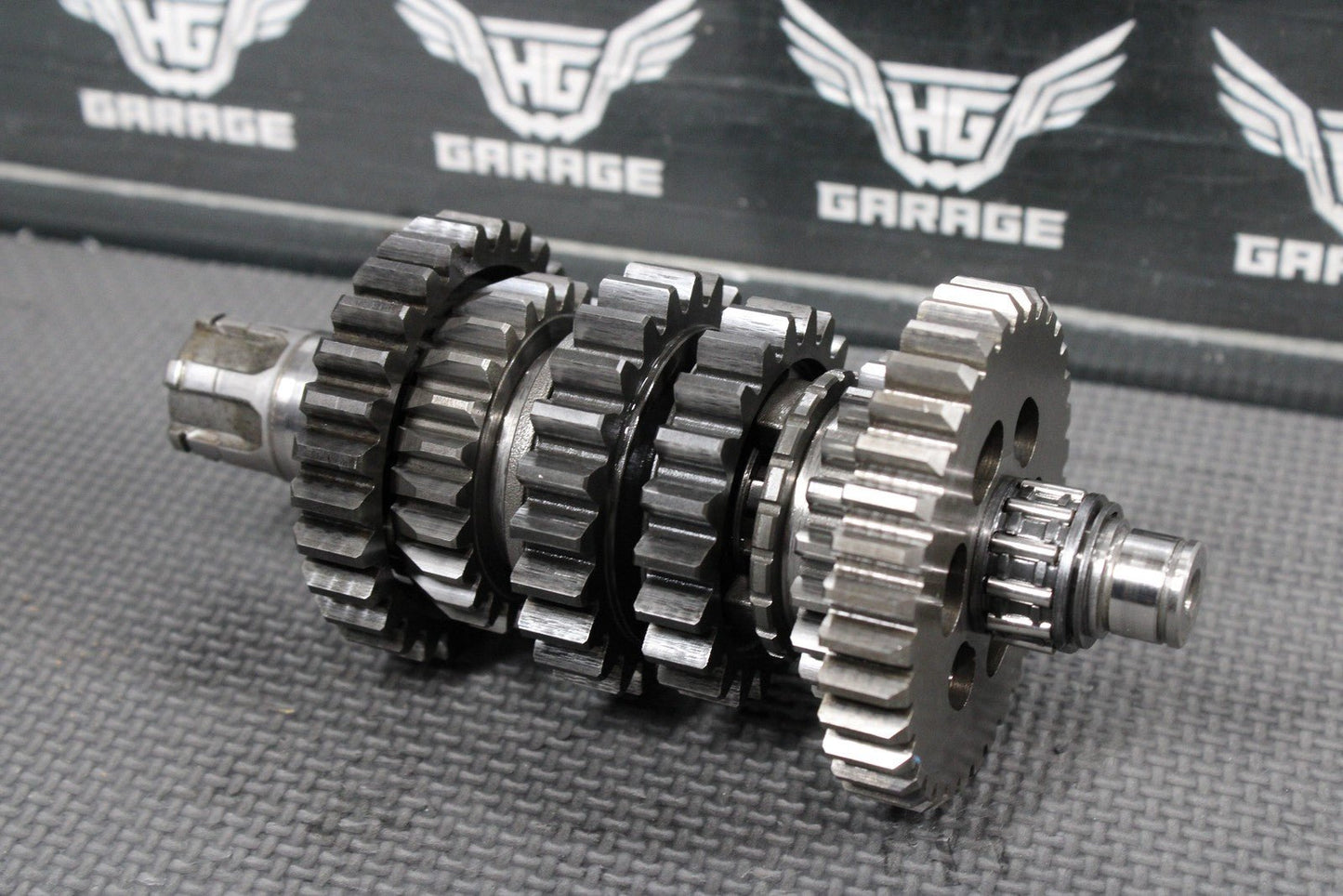 1986 KAWASAKI KDX200 OEM TRANSMISSION TRANNY GEARBOX SHIFT FORKS DRUM GEARS - hggarage