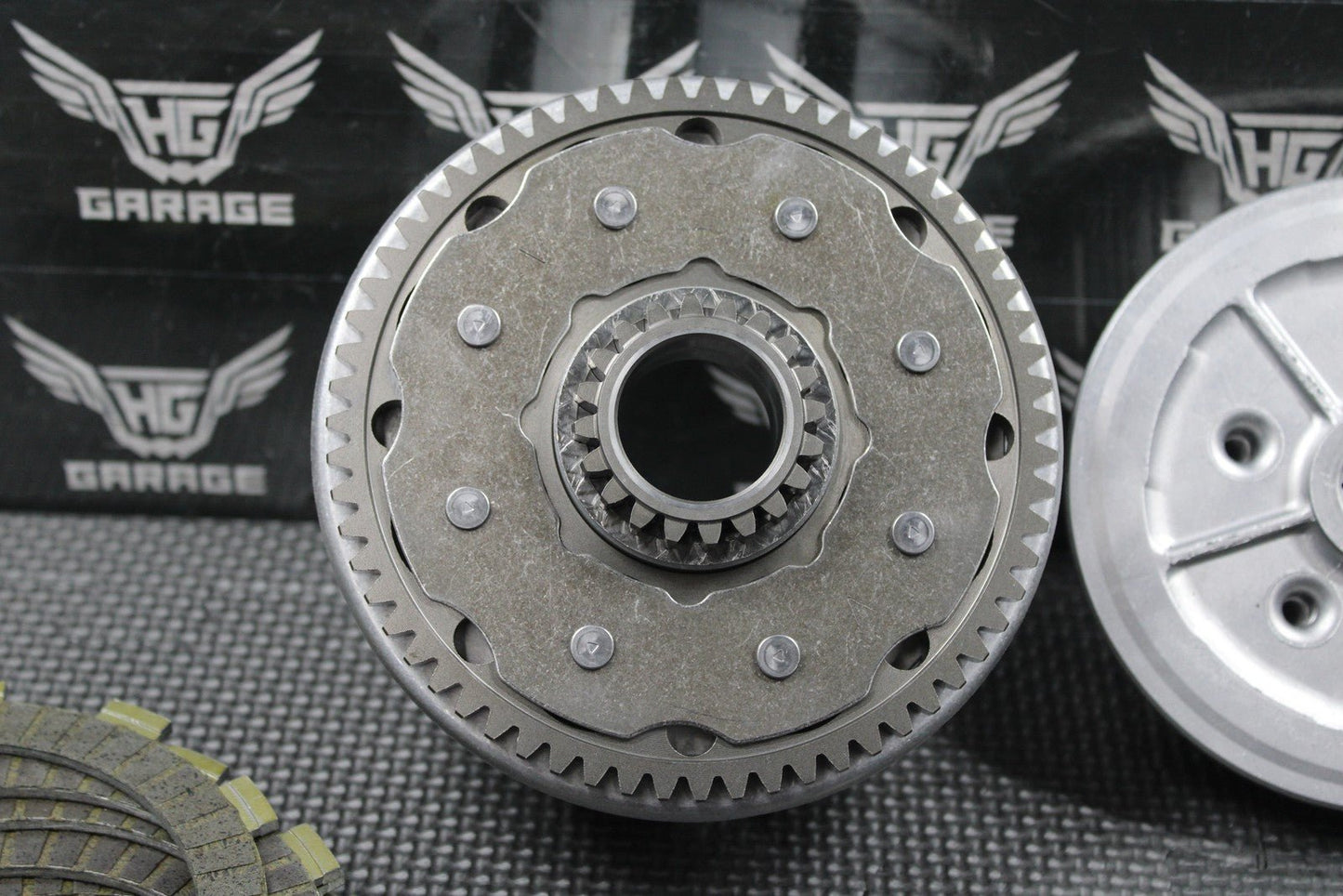 2005 00 - 07 HONDA CR125R OEM COMPLETE CLUTCH W PLATES BASKET HUB 22100 - KZ4 - L30 - hggarage