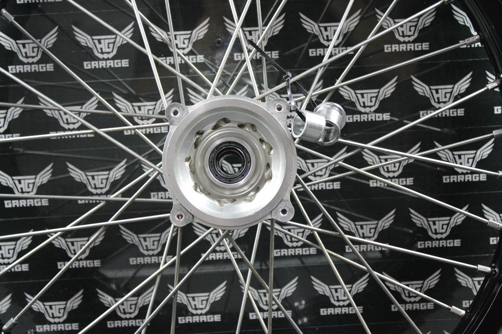 2014 KAWASAKI 10 - 18 KX250F WARP 9 BLACK FRONT WHEEL RIM BILLET HUB LIKE NEW TIRE - hggarage