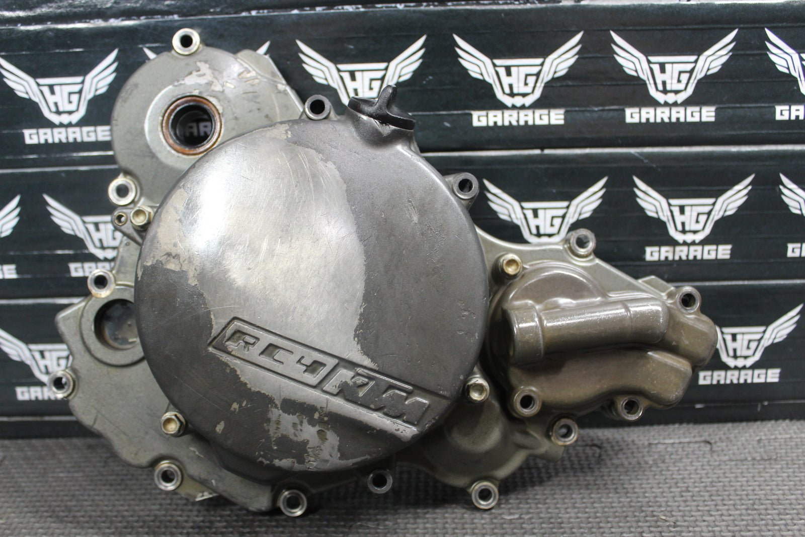 2008 KTM 250 XCF OEM ENGINE MOTOR INNER CLUTCH COVER OUTER CLUTCH COVER - hggarage