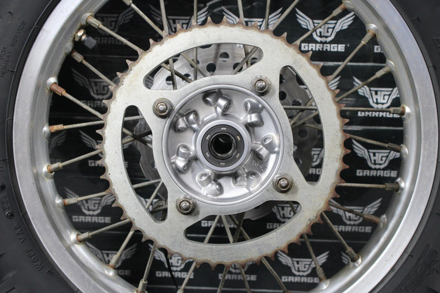 2008 KAWASAKI KLX140 14" SMALL WHEEL OEM REAR BACK WHEEL RIM HUB - hggarage