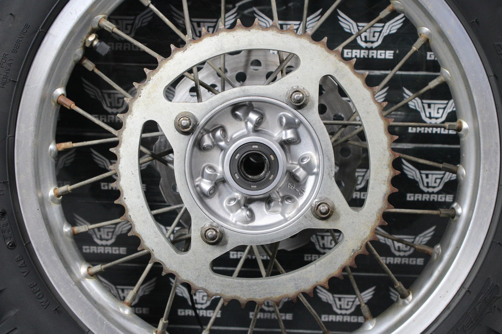 2008 KAWASAKI KLX140 14" SMALL WHEEL OEM REAR BACK WHEEL RIM HUB - hggarage