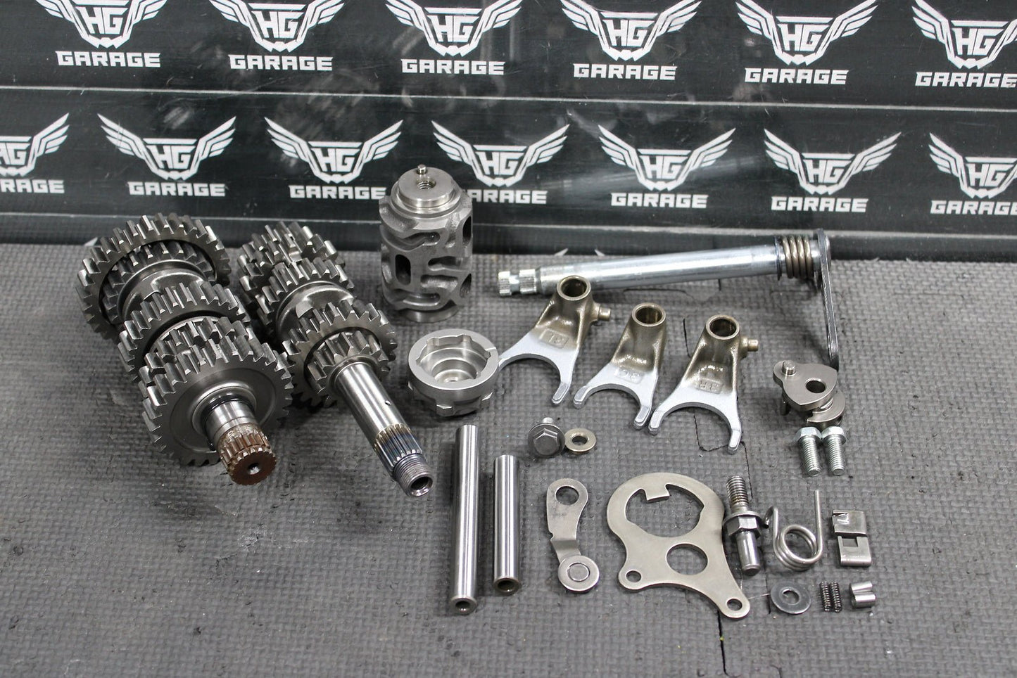 2008 HONDA CRF150RB EXPERT OEM ENGINE TRANSMISSION GEARS SHIFT DOG FORKS ASSEMBL - hggarage