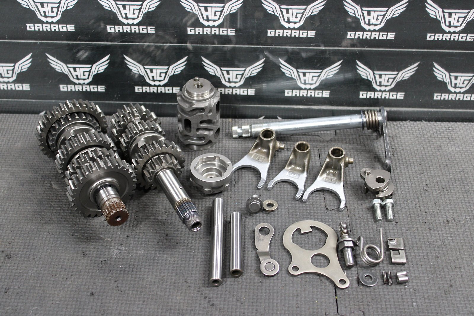 2008 HONDA CRF150RB EXPERT OEM ENGINE TRANSMISSION GEARS SHIFT DOG FORKS ASSEMBL - hggarage