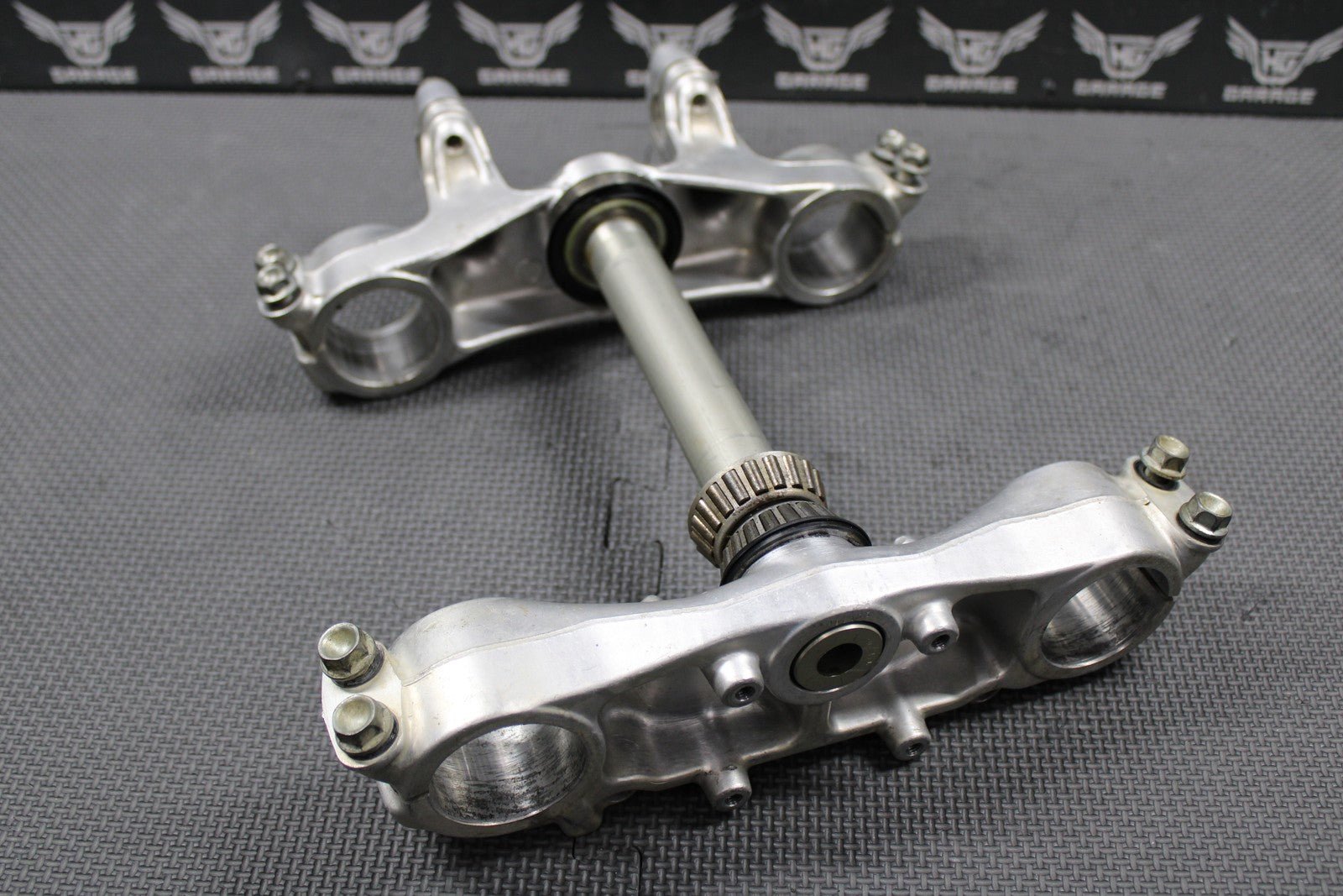 1988 HONDA CR250R OEM FRONT FORKS LOWER UPPER TRIPLE TREE STEM BAR CLAMP - hggarage