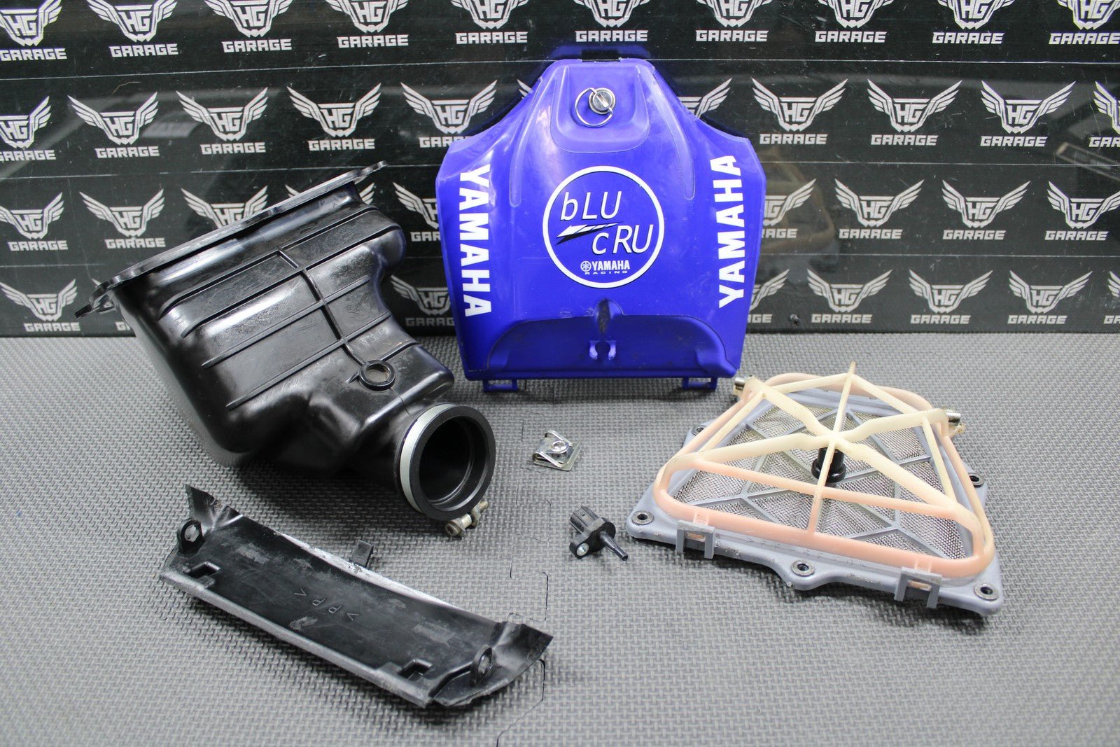 2019 2020 YAMAHA YZ250F OEM AIRBOX AIR CLEANER INTAKE BOOT FILTER CAGE & PARTS - hggarage