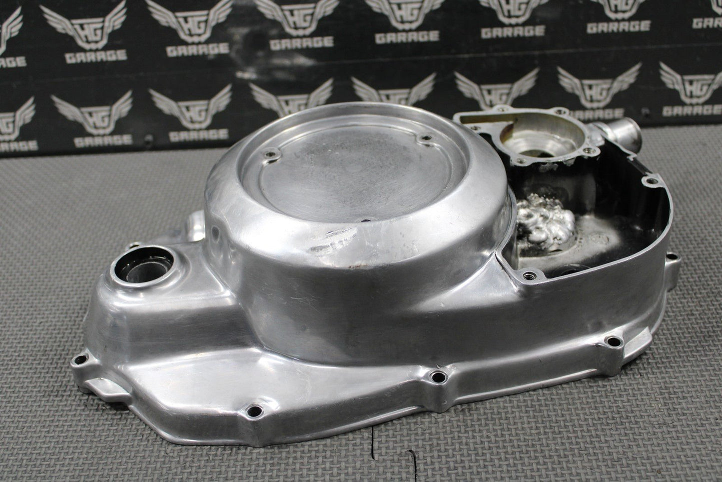 2001 YAMAHA BANSHEE 350 OEM POLISHED RIGHT CASE OUTER CLUTCH COVER 2GU - 15421 - 00 - hggarage