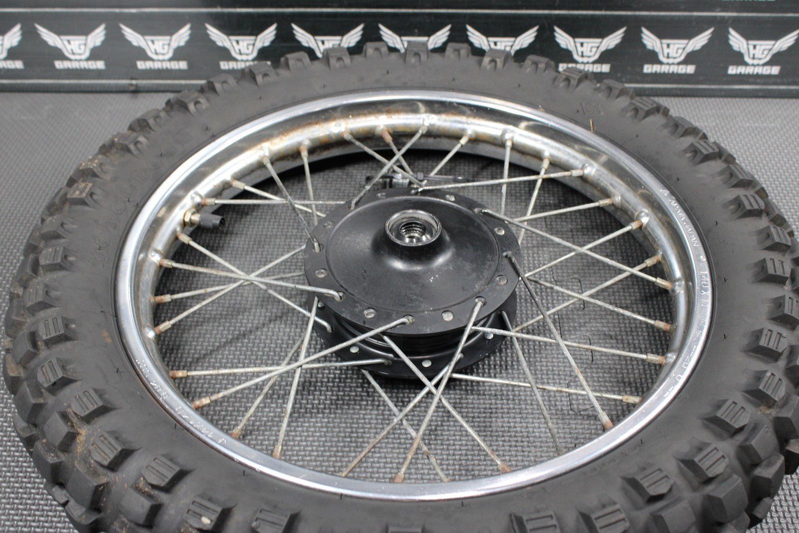 1985 YAMAHA PW80 OEM FRONT WHEEL RIM HUB 451 - 25111 - 00 - 98 94414 - 14227 - 00 - hggarage