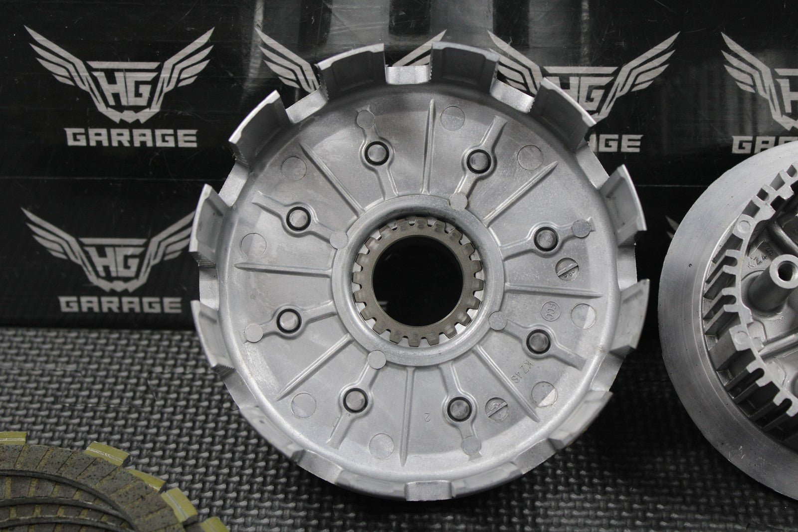 2005 00 - 07 HONDA CR125R OEM COMPLETE CLUTCH W PLATES BASKET HUB 22100 - KZ4 - L30 - hggarage