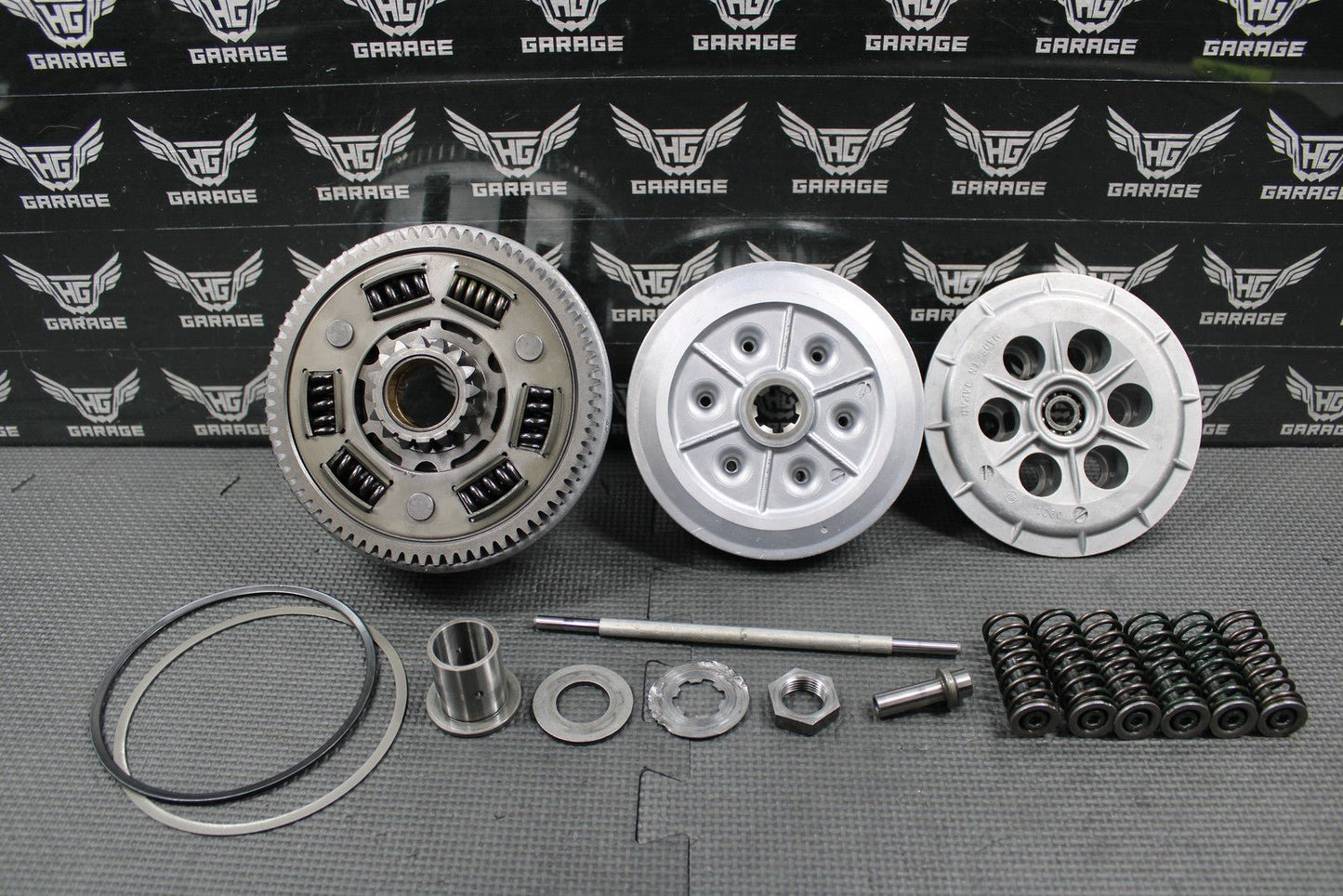 2003 KAWASAKI KLX400R KLX400SR OEM COMPLETE CLUTCH W BASKET HUB SPRINGS GOOD! - hggarage