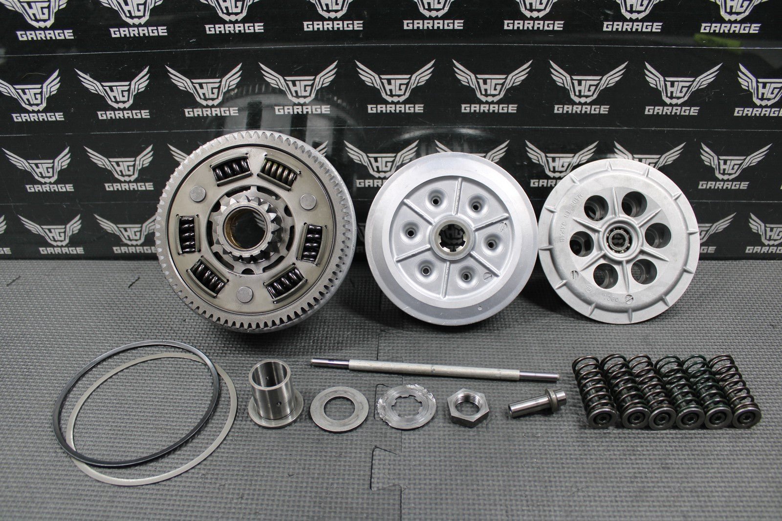 2003 KAWASAKI KLX400R KLX400SR OEM COMPLETE CLUTCH W BASKET HUB SPRINGS GOOD! - hggarage