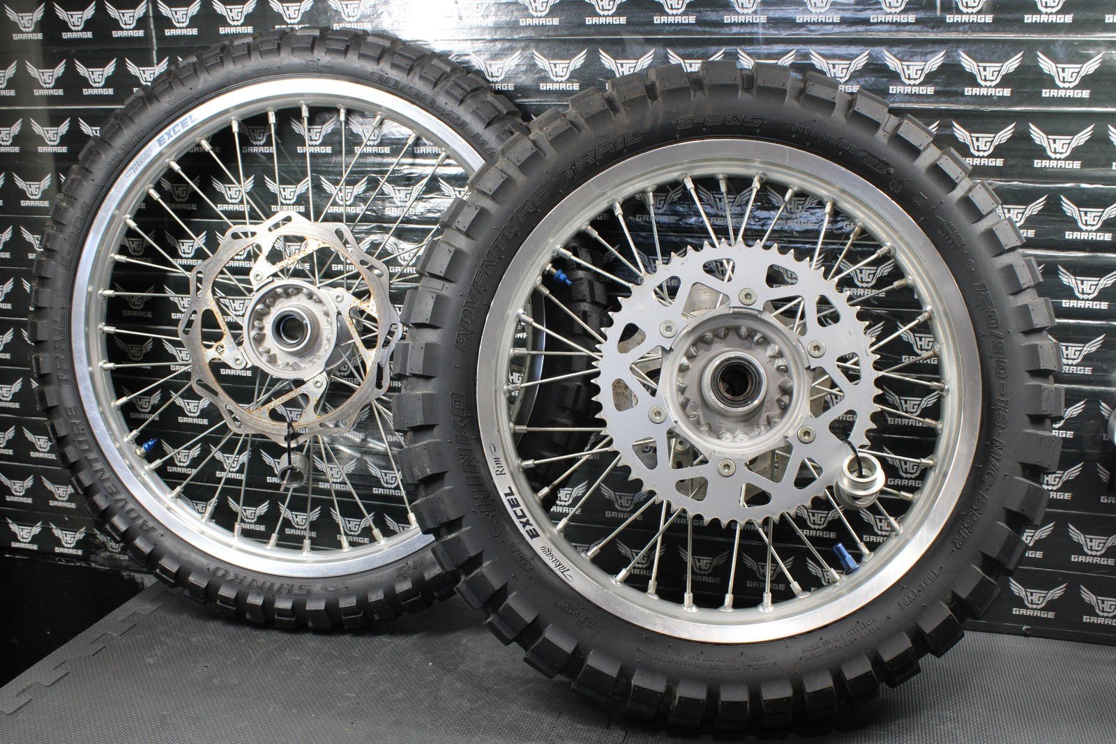 2013 HUSQVARNA TE511 OEM EXCEL FRONT BACK REAR WHEEL SET PAIR WHEELS RIMS HUBS - hggarage