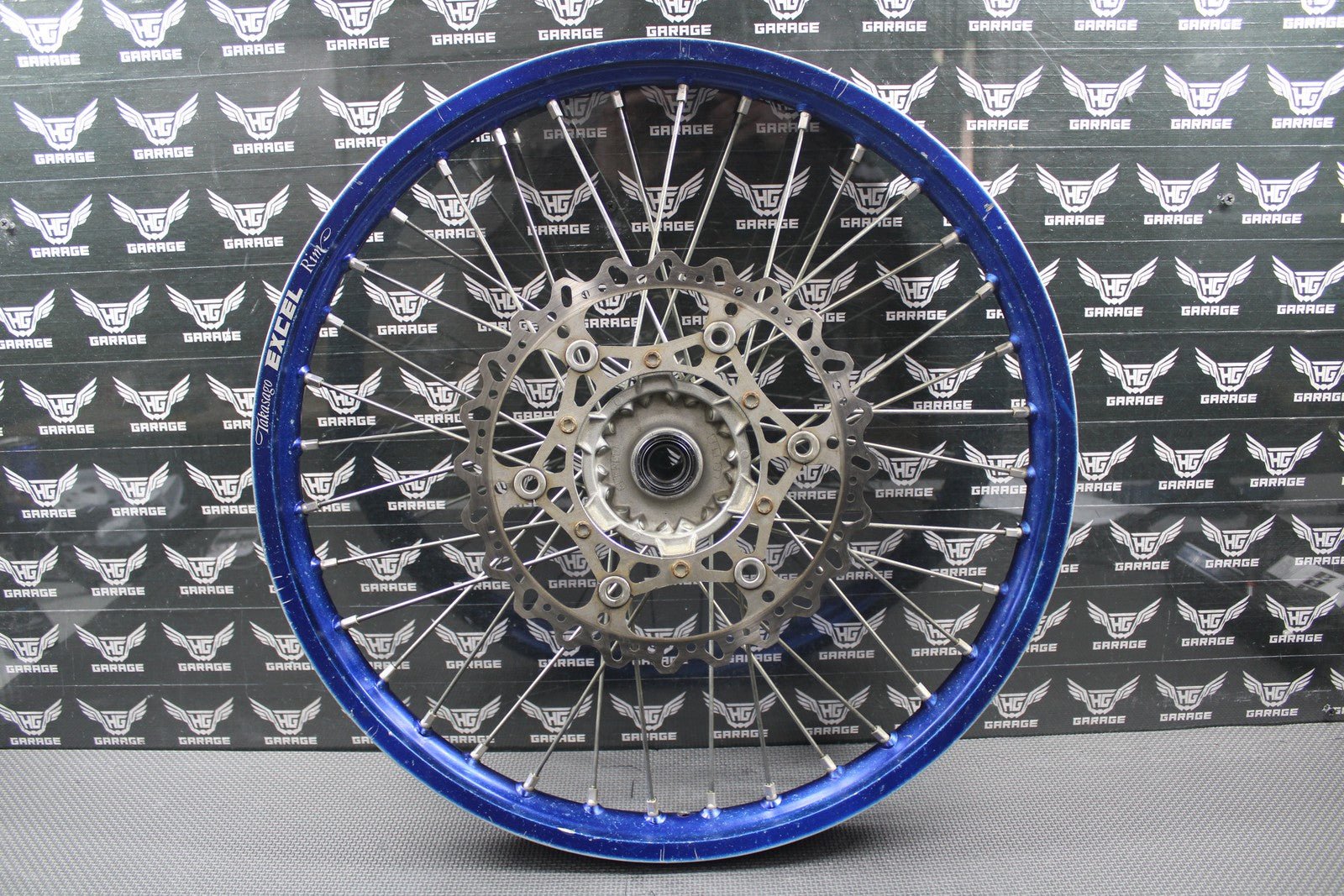 2020 YAMAHA 14 - 22 YZ250F YZ450F OEM BLUE EXCEL FRONT WHEEL RIM HUB ROTOR GOOD - hggarage