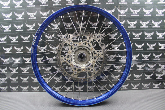 2020 YAMAHA 14 - 22 YZ250F YZ450F OEM BLUE EXCEL FRONT WHEEL RIM HUB ROTOR GOOD - hggarage