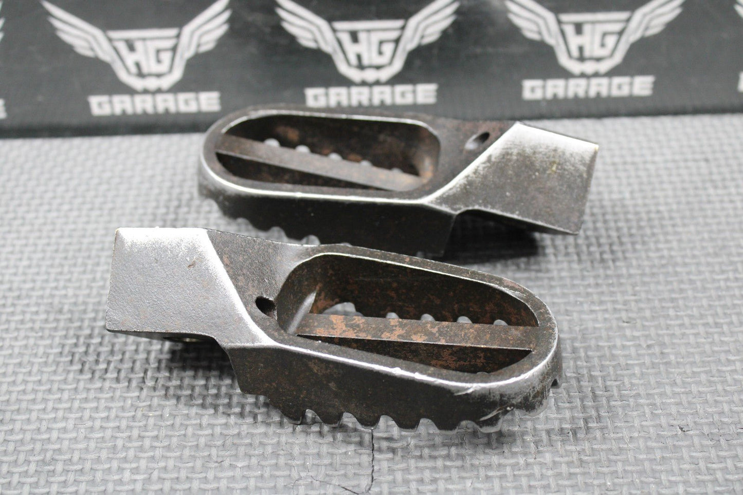 2001 95 - 01 HONDA CR500R RIGHT LEFT OVERSIZE FOOTPEGS FOOT PEGS PEDALS HEAVY DUTY - hggarage