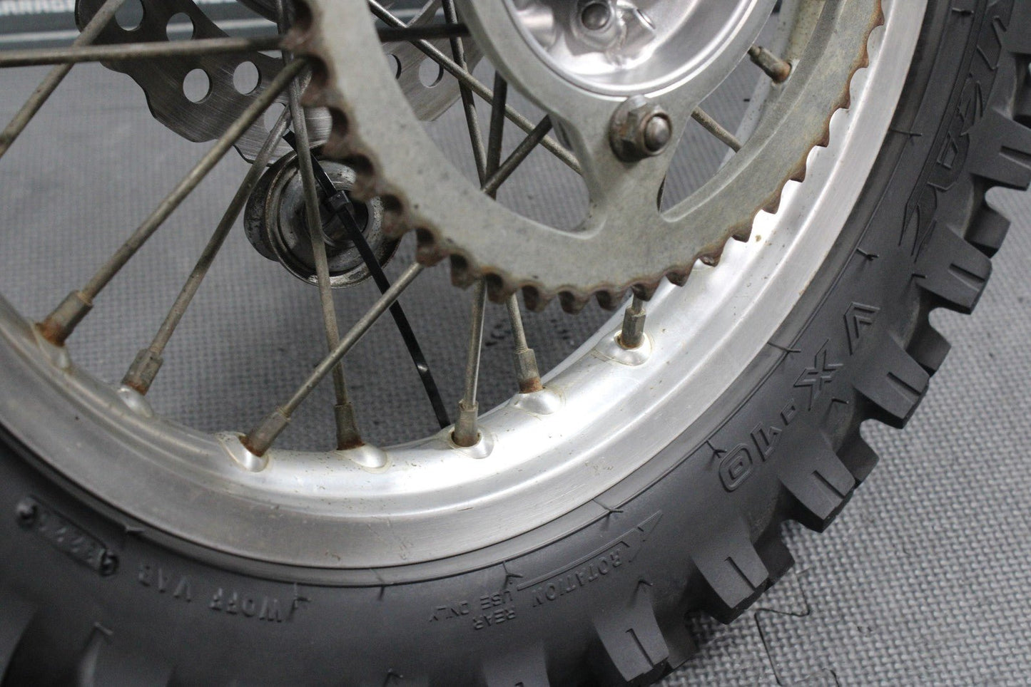2008 KAWASAKI KLX140 14" SMALL WHEEL OEM REAR BACK WHEEL RIM HUB - hggarage