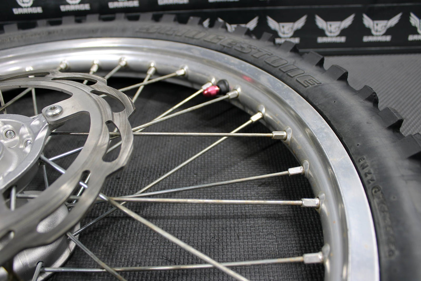 2006 Suzuki 05 - 07 RMZ450 RM450 OEM Front Wheel Rim Hub Tire Rotor Assembly - hggarage
