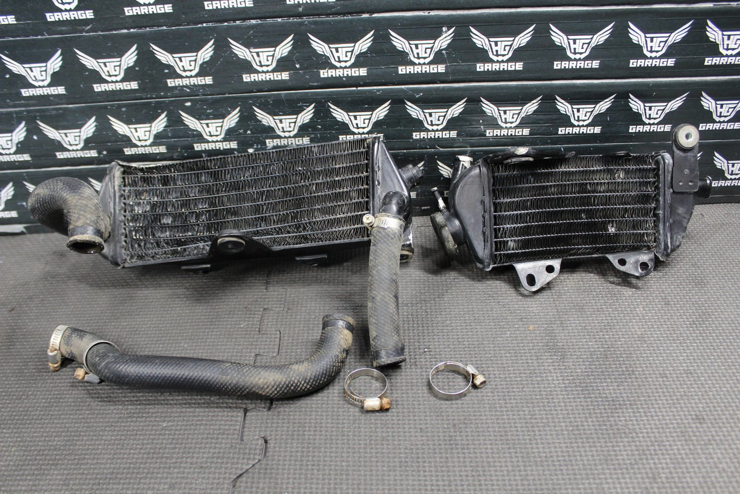 1989 89 - 94 KAWASAKI KDX200 OEM RADIATORS LEFT RIGHT COOLING COOLER RADIATOR - hggarage