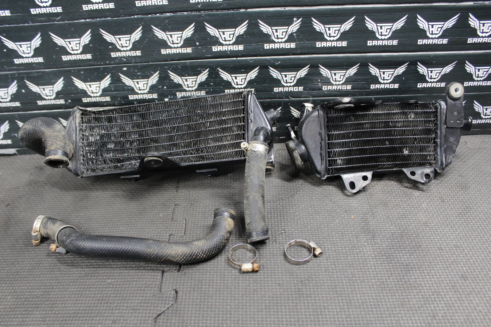 1989 89 - 94 KAWASAKI KDX200 OEM RADIATORS LEFT RIGHT COOLING COOLER RADIATOR - hggarage
