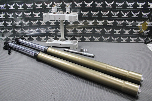 1988 HONDA CR125R WHITE BROTHERS WP4054 FRONT SUSPENSION FORKS TRIPLE CLAMP KIT - hggarage