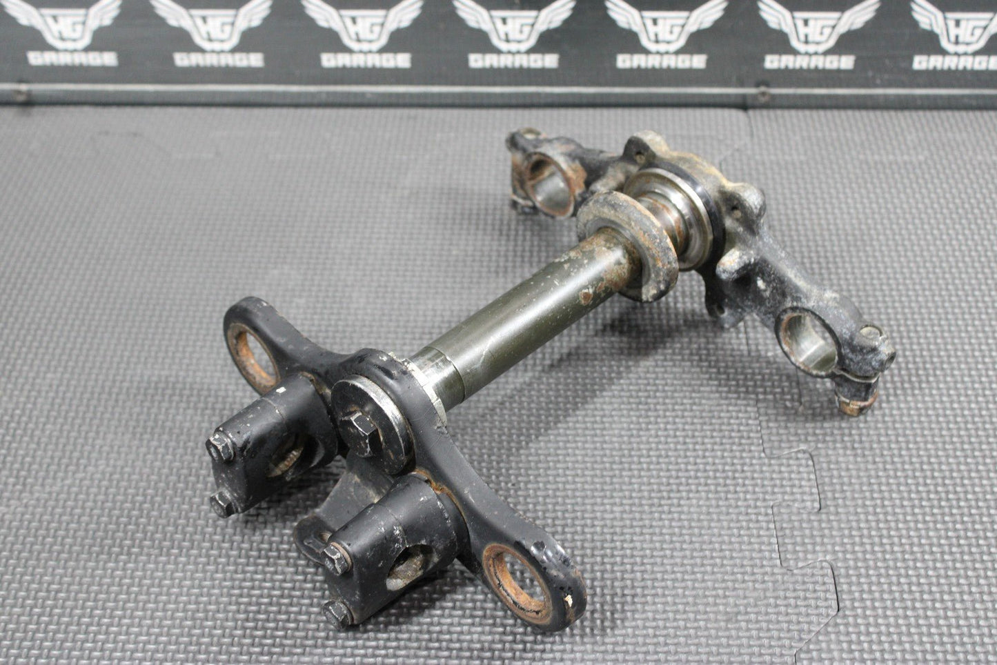 1985 YAMAHA PW80 83 - 85 OEM FRONT FORKS LOWER UPPER TRIPLE TREE STEM CLAMP - hggarage