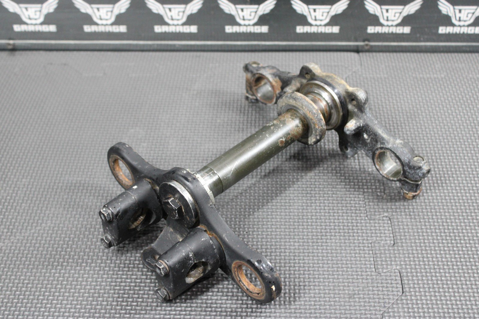1985 YAMAHA PW80 83 - 85 OEM FRONT FORKS LOWER UPPER TRIPLE TREE STEM CLAMP - hggarage