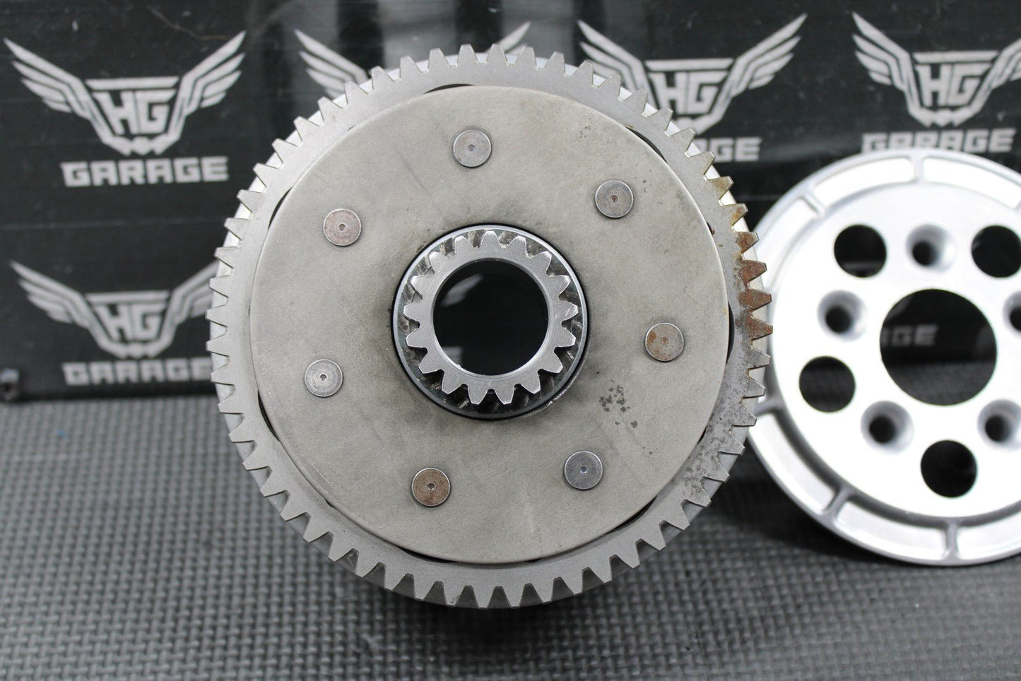 1992 KAWASAKI KX125 OEM CLUTCH BASKET CENTER HUB PRESSURE PLATE 13095 - 1265 - hggarage