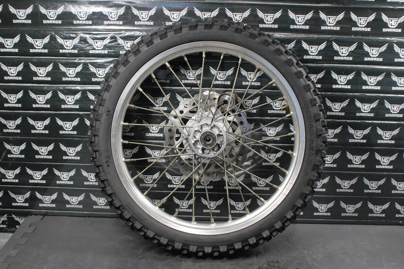 2008 KAWASAKI KLX140 17" SMALL WHEEL OEM FRONT WHEEL RIM HUB SPOKES - hggarage