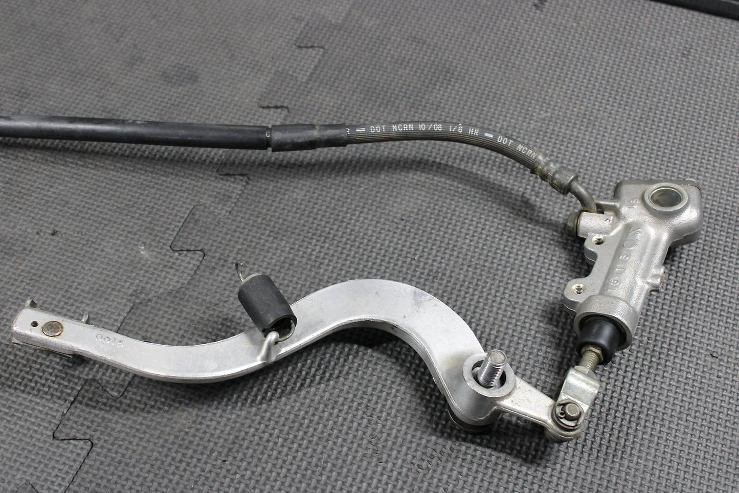 2009 Kawasaki KX250F OEM Nissin Rear Back Brake Caliper Master Cylinder Lever - hggarage