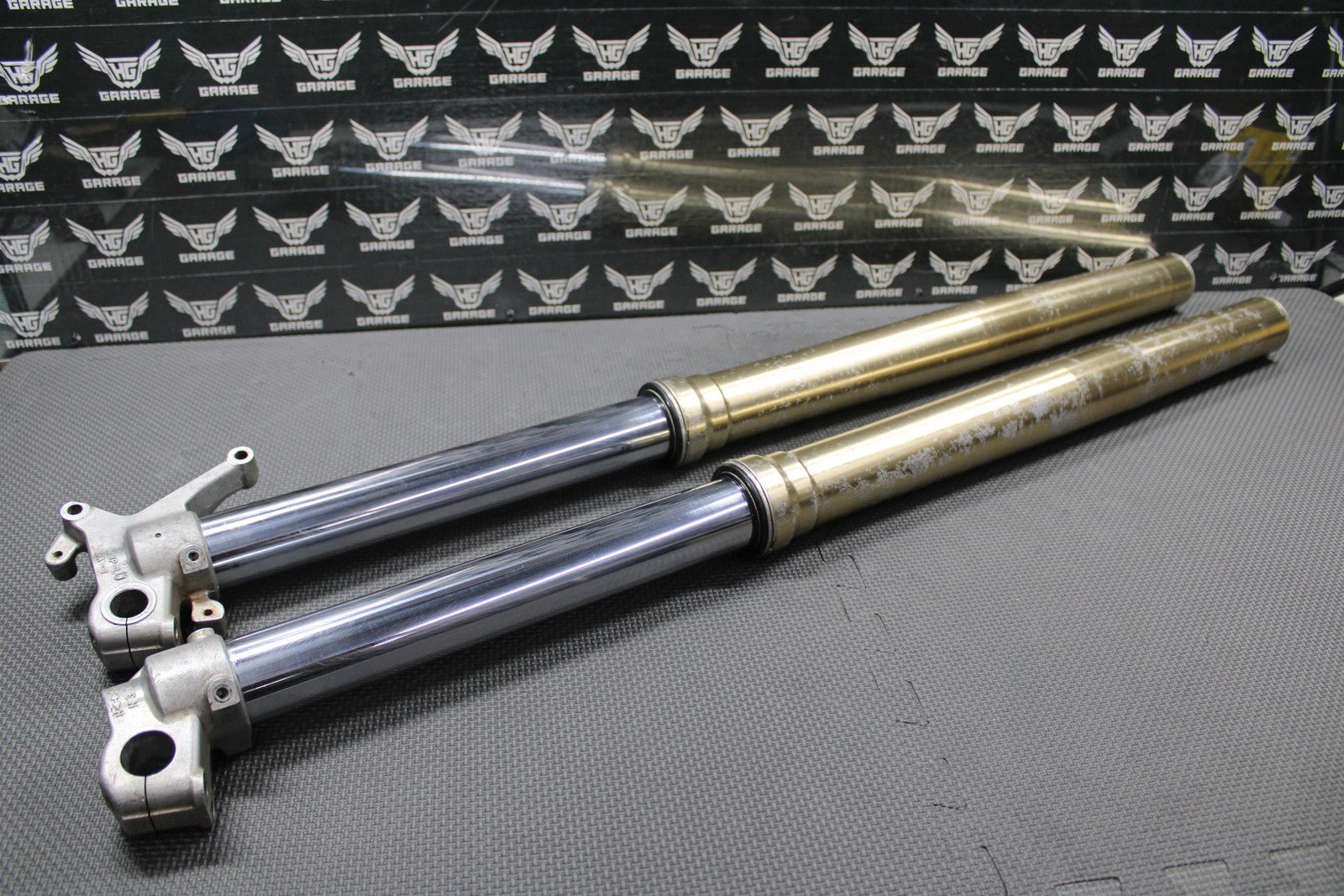2001 HONDA CR250R OEM RIGHT LEFT FRONT SUSPENSION FORKS SHOCKS 51400 - KZ3 - J31ZA - hggarage