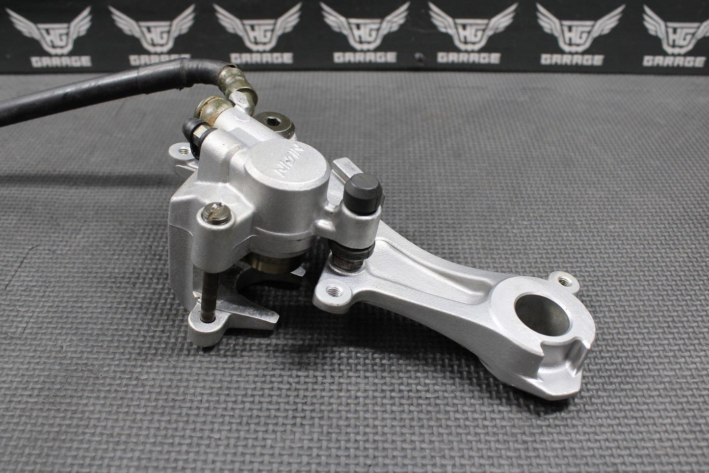 2009 YAMAHA YZ450F OEM NISSIN REAR BACK BRAKE CALIPER MASTER CYLINDER LEVER LINE - hggarage