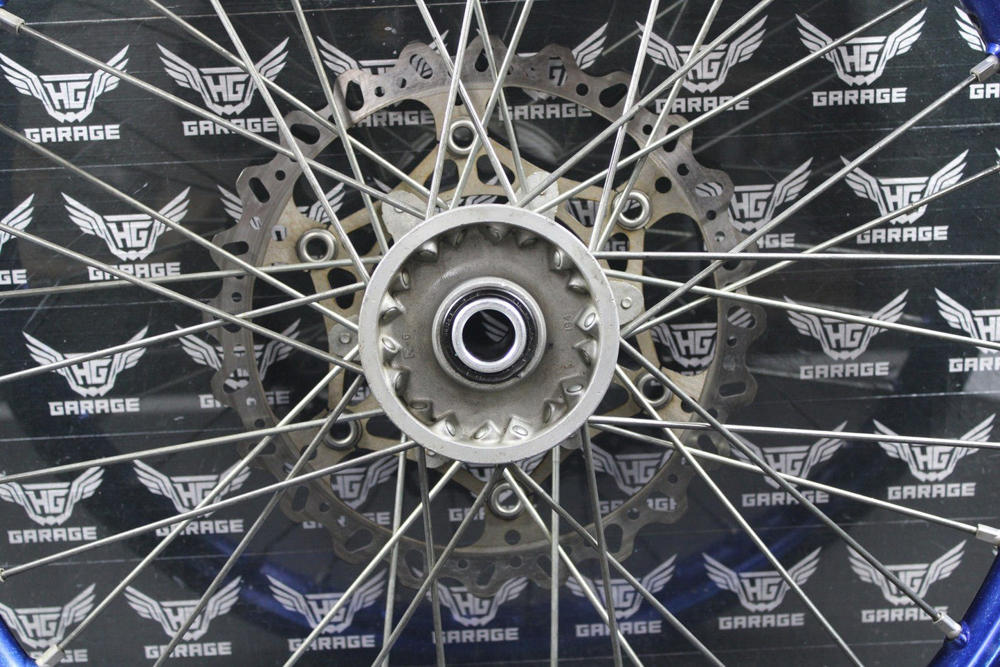 2020 YAMAHA 14 - 22 YZ250F YZ450F OEM BLUE EXCEL FRONT WHEEL RIM HUB ROTOR GOOD - hggarage