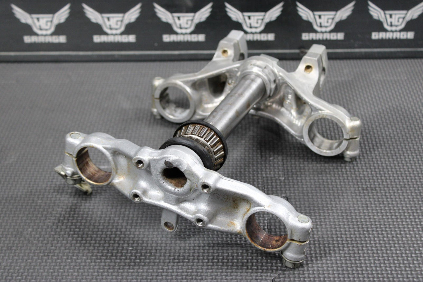 2003 00 - 04 KAWASAKI KX65 OEM FRONT FORKS LOWER UPPER TRIPLE TREE STEM CLAMP - hggarage
