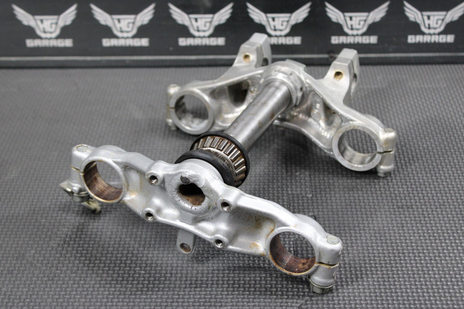 2003 00 - 04 KAWASAKI KX65 OEM FRONT FORKS LOWER UPPER TRIPLE TREE STEM CLAMP - hggarage