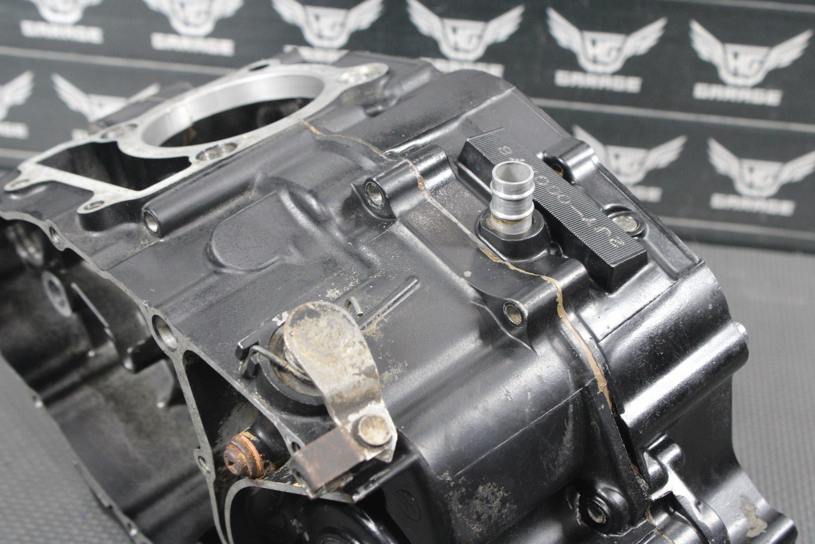 1987 YAMAHA TW200 OEM LEFT RIGHT ENGINE MOTOR CRANKCASE CRANK BLOCK SET GOOD! - hggarage