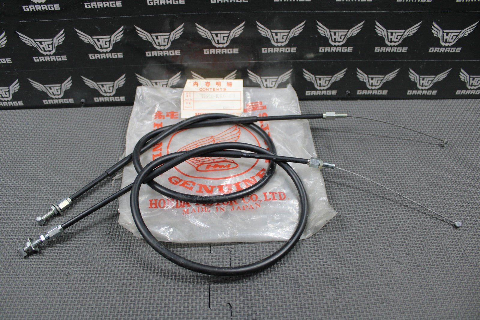 NOS 1984 1985 HONDA XR250R OEM THROTTLE CABLE A & B 17910 - KK0 - 000 17920 - KK0 - 000 - hggarage